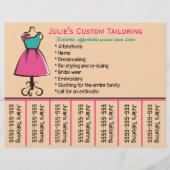 Bewerkbare naaister telefoonnummer flyer (Voorkant)