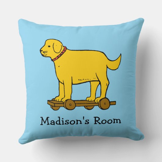 Bewerkbare naam en  Speelgoed Dog Kussen (Achterkant)