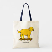 Bewerkbare naam en Speelgoed Dog Tote Bag (Achterkant)