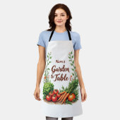 Bewerkbare naam Garden to Table Schort (Gedragen)