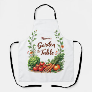 Bewerkbare naam Garden to Table Schort