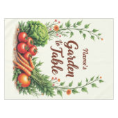 Bewerkbare naam Garden to Table Tafelkleed (Voorkant (Horizontaal))