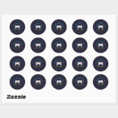 Bewerkbare Naam Leeftijd Gamer Feestje Sticker (Vel)