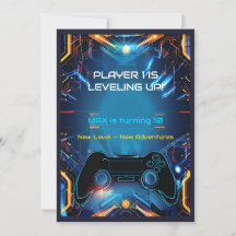 Bewerkbare Naam Leeftijd Kinderen Gamer Feest Uitn