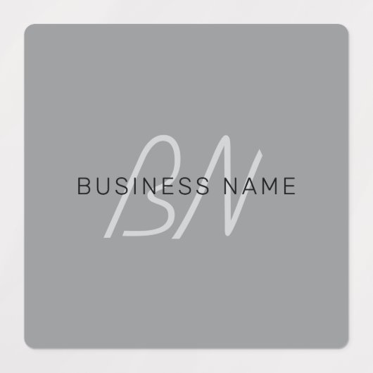 Bewerkbare naam of groet | Zwart & Donkergrijs Labels (Design 1)