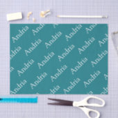 Bewerkbare naam tegel monogram tissuepapier (Craft)