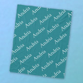 Bewerkbare naam tegelmonogram fleece deken