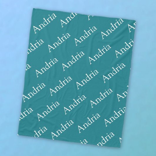 Bewerkbare naam tegelmonogram fleece deken