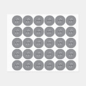 Bewerkbare naam voor begroeting | Zwart en donkerg Labels (Vel)