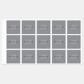 Bewerkbare naam voor begroeting | Zwart en donkerg Labels (Vel)