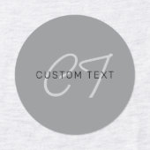 Bewerkbare naam voor begroeting | Zwart en donkerg Labels (Design 1)