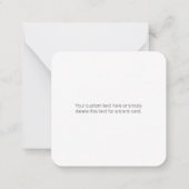 Bewerkbare naam voor begroeting | Zwart en donkerg Notitiekaartje (Achterkant)