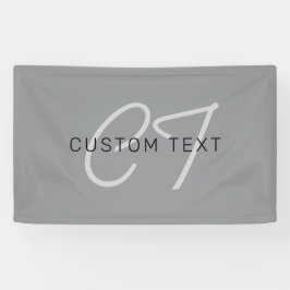 Bewerkbare naam voor begroeting | Zwart en donkerg Spandoek