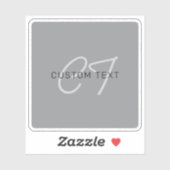 Bewerkbare naam voor begroeting | Zwart en donkerg Sticker (Vel)