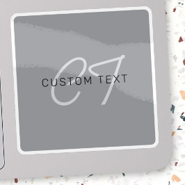 Bewerkbare naam voor begroeting | Zwart en donkerg Sticker