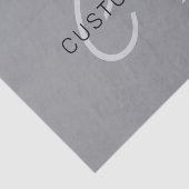 Bewerkbare naam voor begroeting | Zwart en donkerg Tissuepapier (Detail)