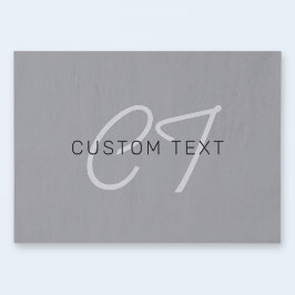 Bewerkbare naam voor begroeting | Zwart en donkerg Tissuepapier