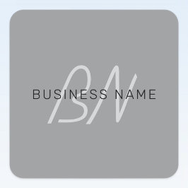 Bewerkbare naam voor begroeting | Zwart en donkerg Vierkante Sticker