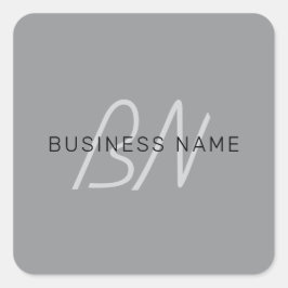 Bewerkbare naam voor begroeting | Zwart en donkerg Vierkante Sticker