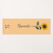 Bewerkbare naam Zonnebloem Namaste Yogamat (Voorkant (horizontaal))