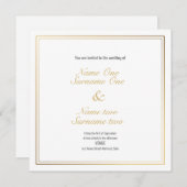 Bewerkbare namen met goudeffect rand kaart (Voorkant / Achterkant)