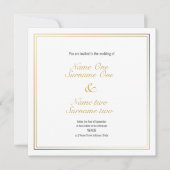 Bewerkbare namen met goudeffect rand kaart (Voorkant)