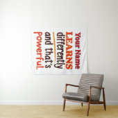 Bewerkbare Neurodiversiteit Quote voor studenten Wandkleed (In Situ (horizontaal))