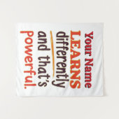 Bewerkbare Neurodiversiteit Quote voor studenten Wandkleed (Voorkant (horizontaal))