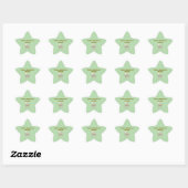 Bewerkbare Neutrale Baby Shower Ster Stickers (Vel)