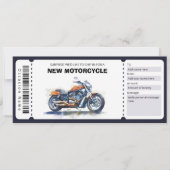 Bewerkbare nieuwe motorfiets cadeaubon kaart (Voorkant)