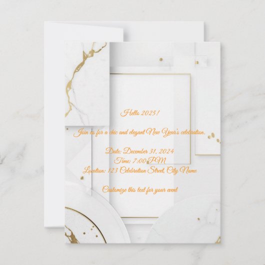 Bewerkbare Nieuwejaarsfeest Uitnodiging Templates (Voorkant)