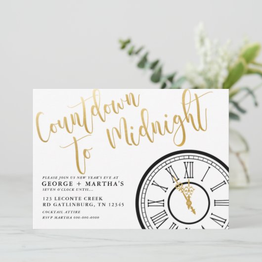 Bewerkbare Nieuwjaarsfeest Uitnodiging (Staand voorkant)