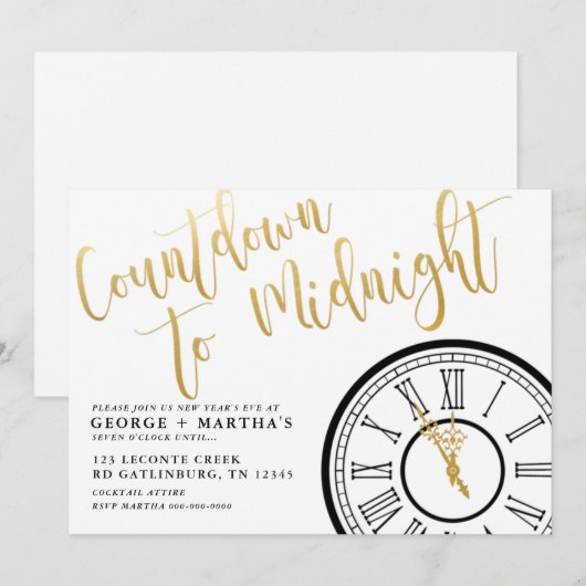 Bewerkbare Nieuwjaarsfeest Uitnodiging (Voorkant / Achterkant)