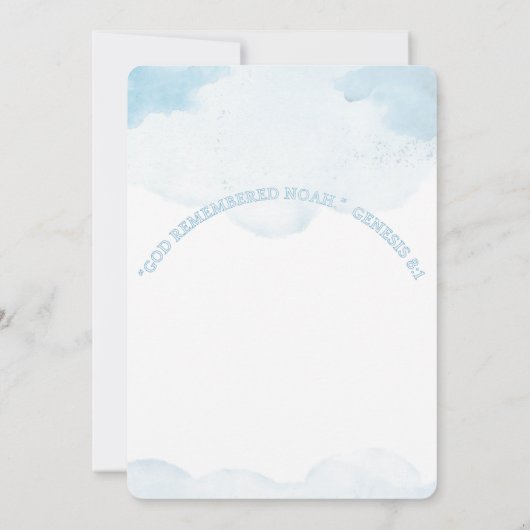 Bewerkbare Noach's Ark 3e verjaardag Uitnodiging B (Achterkant)