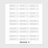 Bewerkbare notariële journaaldocument titellabels sticker (Vel)