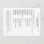 Bewerkbare Notaris Annuleringsrecht Referentiekaar Briefkaart (Achterkant)
