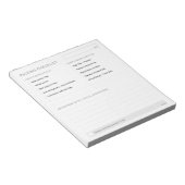 Bewerkbare Notaris Benodigdheden Checklist 4.5x6 N Notitieblok (Schuin)