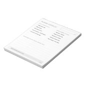Bewerkbare Notaris Benodigdheden Checklist 4.5x6 N Notitieblok (Linkerzijde)