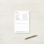 Bewerkbare Notaris Benodigdheden Checklist 4x6 Not Post-it® Notes (Op bureau)