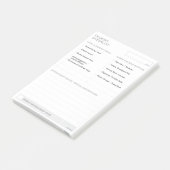 Bewerkbare Notaris Benodigdheden Checklist 4x6 Not Post-it® Notes (Schuin)