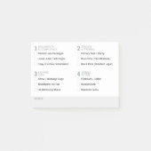 Bewerkbare Notaris Openbare Voorraad Raster Checkl Post-it® Notes (Voorkant)