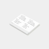 Bewerkbare Notaris Openbare Voorraad Raster Checkl Post-it® Notes (Schuin)