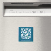 Bewerkbare Ocean Blue QR-code Magneet (Insitu (Vaatwasser))
