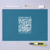 Bewerkbare Ocean Blue QR-code Tissuepapier (Craft)