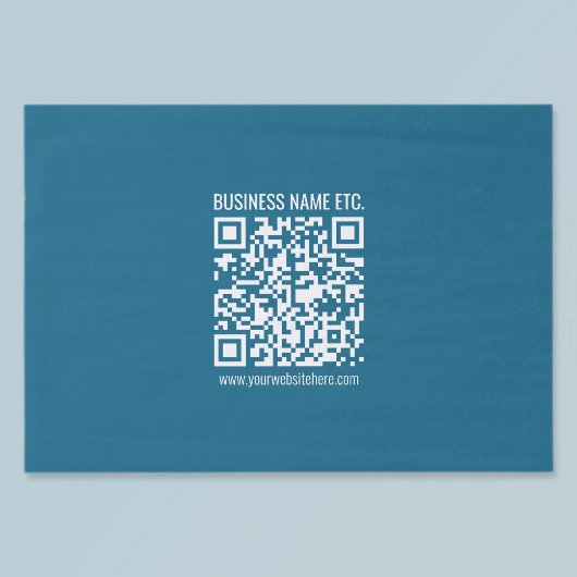 Bewerkbare Ocean Blue QR-code Tissuepapier