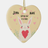 Bewerkbare officiële Gotcha Day Adoptie Keramisch Ornament (Rechts)