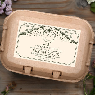 Bewerkbare Olive Witchy Tarot Eggs Family Boerderi Rechthoekige Sticker