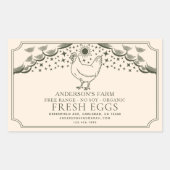 Bewerkbare Olive Witchy Tarot Eggs Family Boerderi Rechthoekige Sticker (Voorkant)