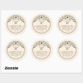 Bewerkbare Olive Witchy Tarot Eggs Family Boerderi Ronde Sticker (Vel)