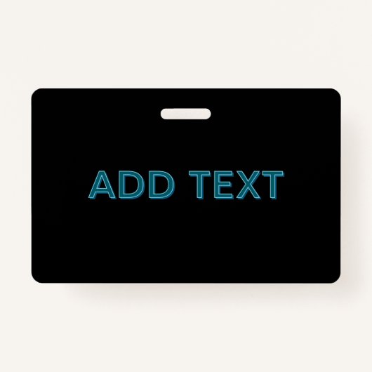 Bewerkbare omlijnde belettering met slagschaduw badge (Voorkant)